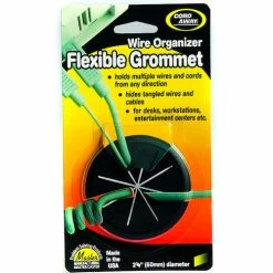 Master® CordAway® 00209 Flexible Grommet, 2-3/8" Diameter, Black, Pack of 1