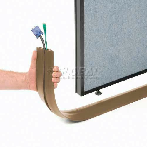 Brooks Electric/Wiremold Wiremold BR1600-25 25' Roll Overfloor Raceway Cord Cover - 1" X 3/4 " Center Chase, Brown, Priced/ft - Pkg Qty 50