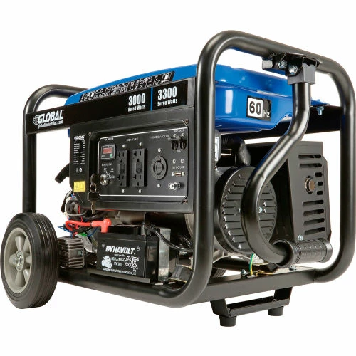 Global Industrial Portable Generator W/ Electric/Recoil Start, Gasoline, 3000 Rated Watts - Image 2