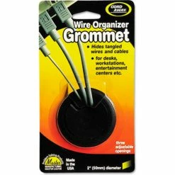 Master® CordAway® 00201 Adjustable Grommet, 2" Diameter, Black, Pack of 1