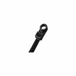 Del City Cable Ties- Mounting Tab- UV Black - 11", 100 Pieces