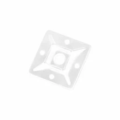 Del City 9771 4-way Adhesive Mtg Base- 1-1/8" sq- Natural, 100 Pieces