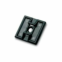 Del City 9801 Adhesive Mtg Base- 2-way- 1" sq- Black, 100 Pieces