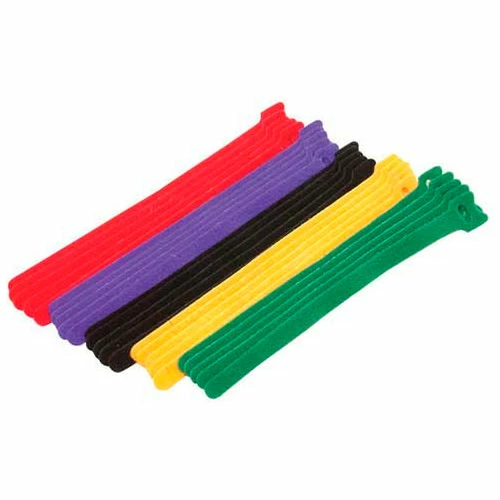 Eclipse Tools 900-098-AST Hook & Loop Cable Tie Assortment, 8"L x 1/2"W, Assorted