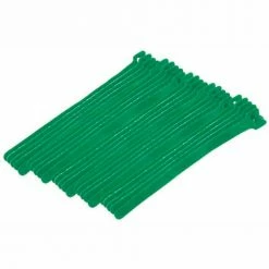 Eclipse Tools 900-098-GN Cable Tie, Hook Tape, 8"L x 1/2"W, Green, 25/Pk