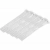 Eclipse Tools 900-098-WH Cable Tie, Hook Tape, 8"L x 1/2"W, White, 25/Pk