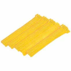 Eclipse Tools 900-098-YL Cable Tie, Hook Tape, 8"L x 1/2"W, Yello"W, 25/Pk