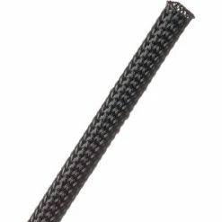 Techflex Clean Cut Fray Resistant Sleeving 1/4" Dia., 100', Black