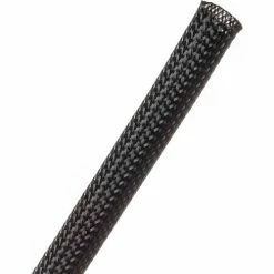 Techflex Clean Cut Fray Resistant Sleeving 3/8" Dia., 500', Black