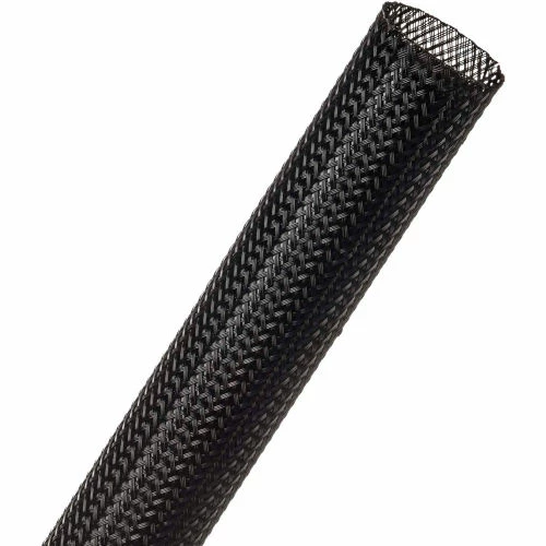 Techflex Clean Cut Fray Resistant Sleeving 3/4" Dia., 75', Black