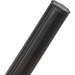 Techflex Clean Cut Fray Resistant Sleeving 1" Dia., 50', Black