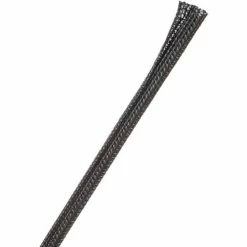 Techflex Flexo F6 Split Wrappable Sleeve 1/4" Dia., 200', Black