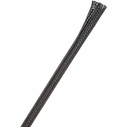 Techflex Flexo F6 Split Wrappable Sleeve 1/4" Dia., 100', Black