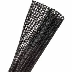 Techflex Flexo F6 Split Wrappable Sleeve 1" Dia., 50', Black