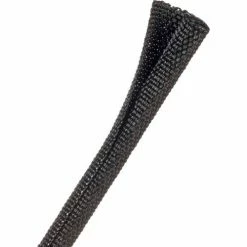 Techflex F6 Woven Split Wrappable Sleeve 1/4" Dia., 450', Black