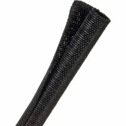Techflex F6 Woven Split Wrappable Sleeve 1/2" Dia., 75', Black