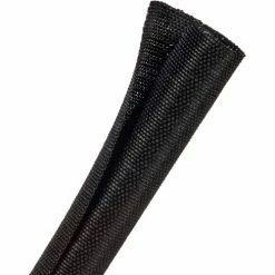 Techflex F6 Woven Split Wrappable Sleeve 3/4" Dia., 150', Black