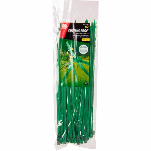 Gardner Bender Self Cutting Cable Tie, Green, 11", 50 lb, 50 Pack