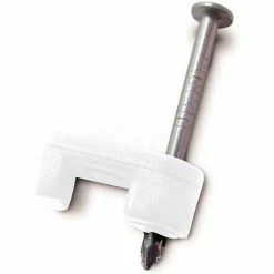 Gardner Bender PSW-165 Coax Staple, 1/4", White - 50 pk.