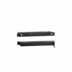 Leviton 5500-15N Horizontal Rack Mount PDU w/ Surge Protection, w/o On/Off, NEMA 5-15P, 120V, 15A