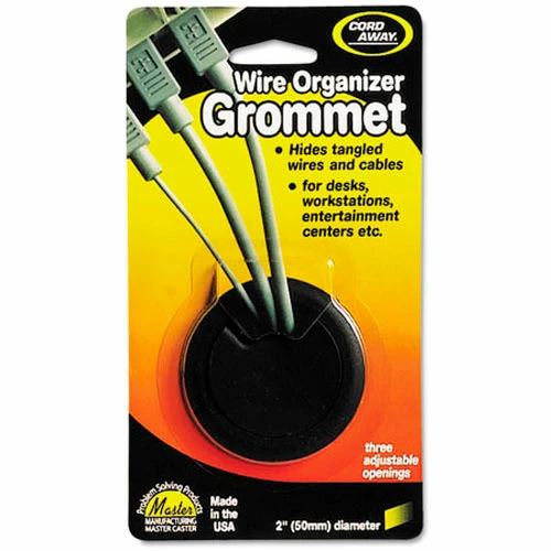 Master® CordAway® 00201 Adjustable Grommet, 2" Diameter, Black, Pack of 1 - Image 5